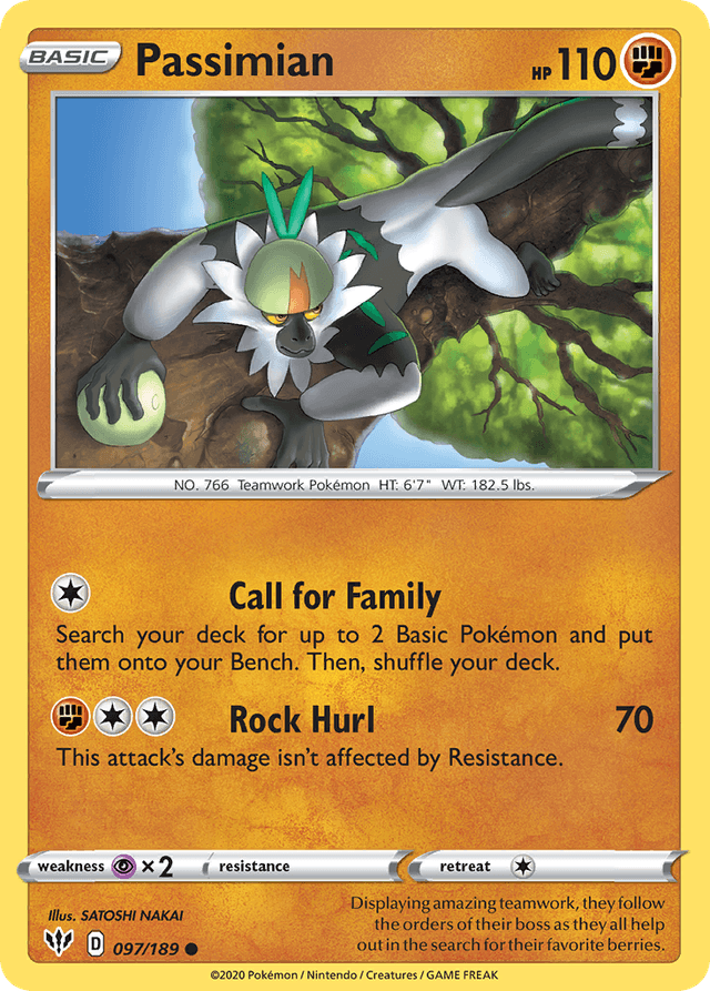 Carta Passimian 97/189 do set Darkness Ablaze — Pokémon TCG | Bynx