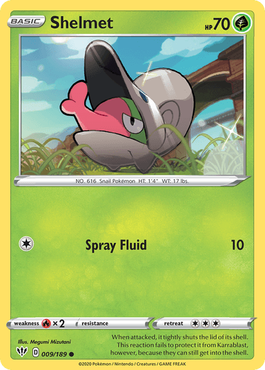 Carta Shelmet 9/189 do set Darkness Ablaze — Pokémon TCG | Bynx