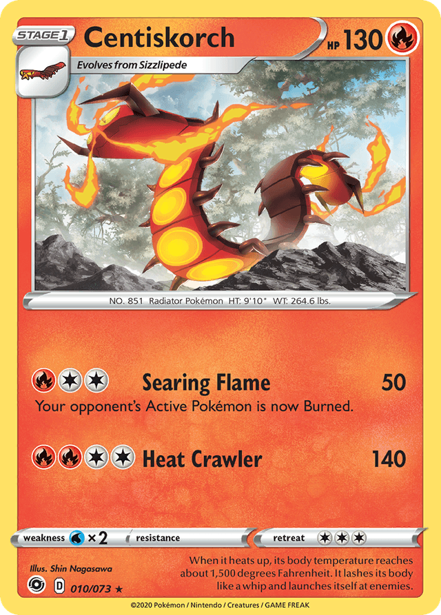 Carta Centiskorch 10/73 do set Champion's Path — Pokémon TCG | Bynx