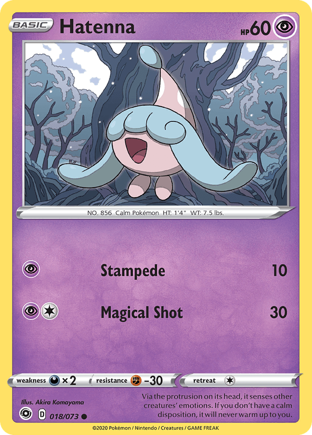 Carta Hatenna 18/73 do set Champion's Path — Pokémon TCG | Bynx