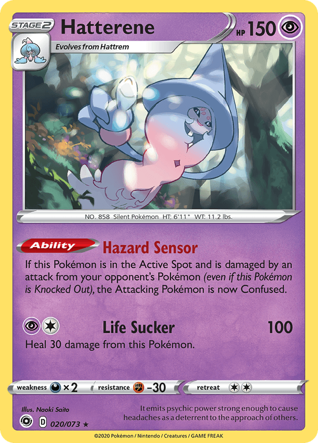 Carta Hatterene 20/73 do set Champion's Path — Pokémon TCG | Bynx