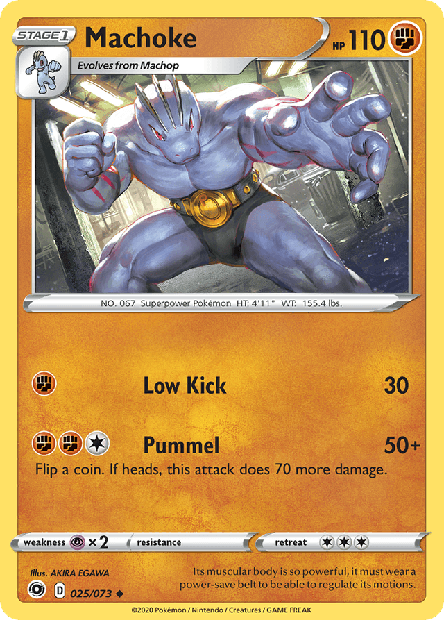 Carta Machoke 25/73 do set Champion's Path — Pokémon TCG | Bynx
