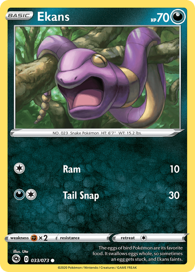 Carta Ekans 33/73 do set Champion's Path — Pokémon TCG | Bynx
