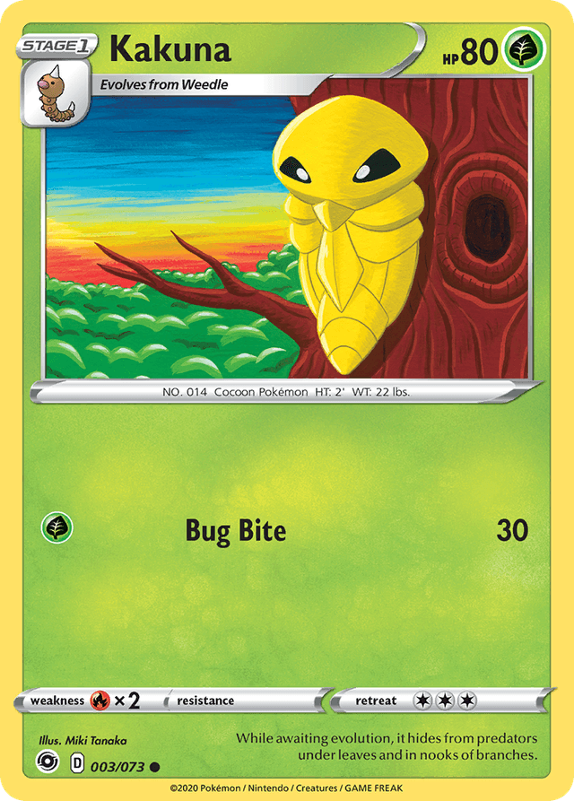 Carta Kakuna 3/73 do set Champion's Path — Pokémon TCG | Bynx
