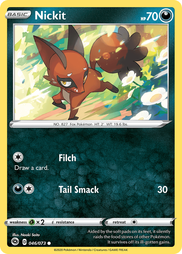 Carta Nickit 46/73 do set Champion's Path — Pokémon TCG | Bynx
