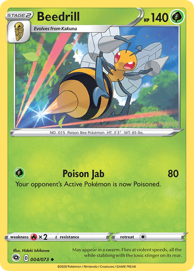 Carta Beedrill 4/73 do set Champion's Path — Pokémon TCG | Bynx