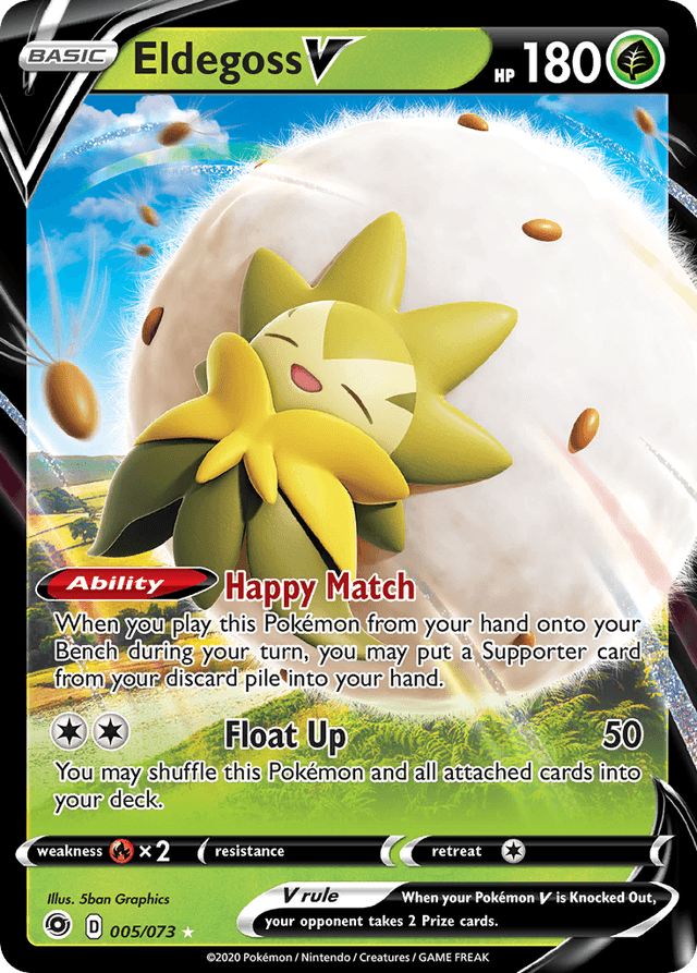 Carta Eldegoss V 5/73 do set Champion's Path — Pokémon TCG | Bynx