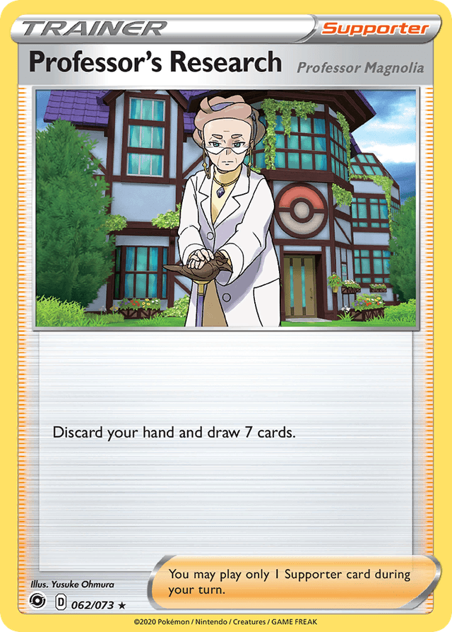Carta Professor's Research (Professor Magnolia) 62/73 do set Champion's Path — Pokémon TCG | Bynx