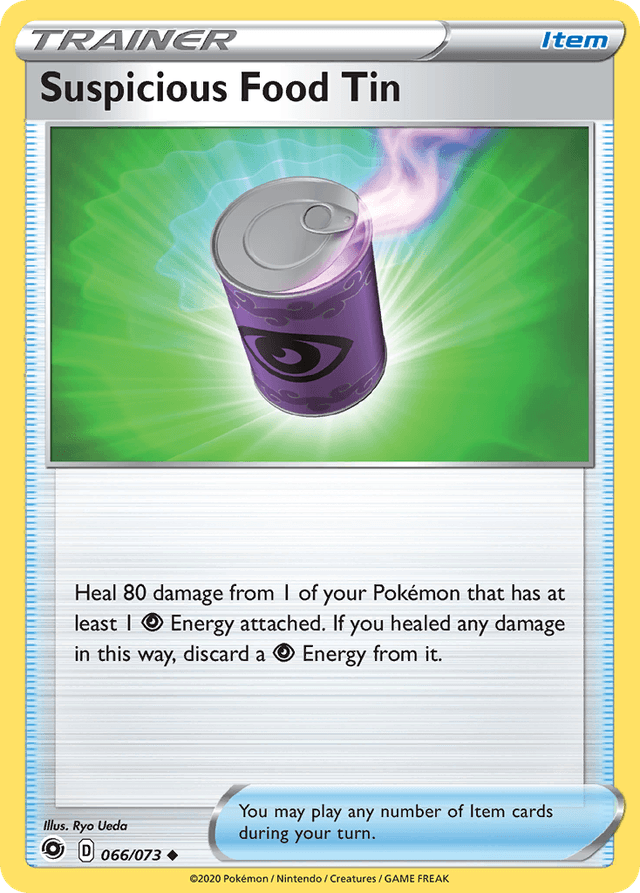Carta Suspicious Food Tin 66/73 do set Champion's Path — Pokémon TCG | Bynx