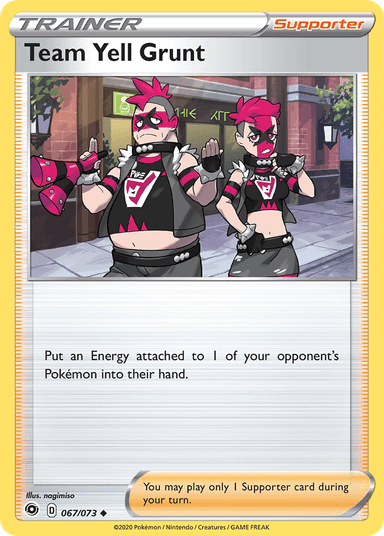 Carta Team Yell Grunt 67/73 do set Champion's Path — Pokémon TCG | Bynx