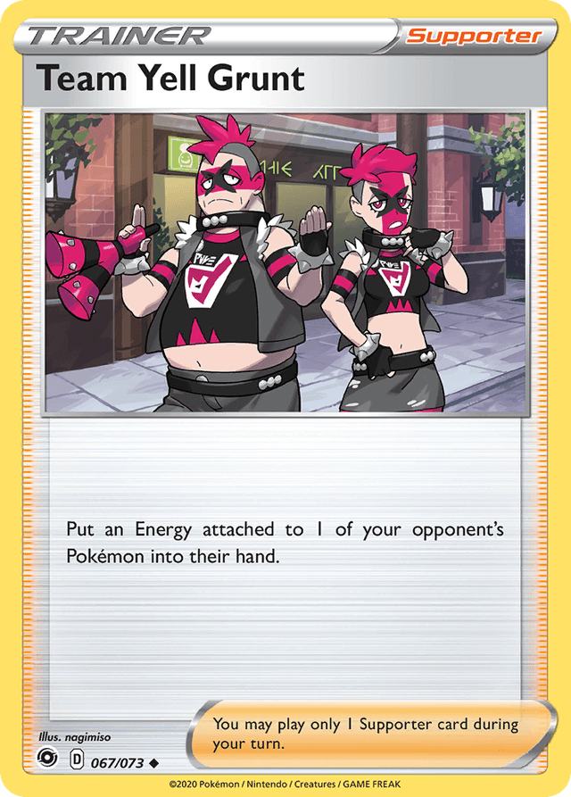 Carta Team Yell Grunt 67/73 do set Champion's Path — Pokémon TCG | Bynx