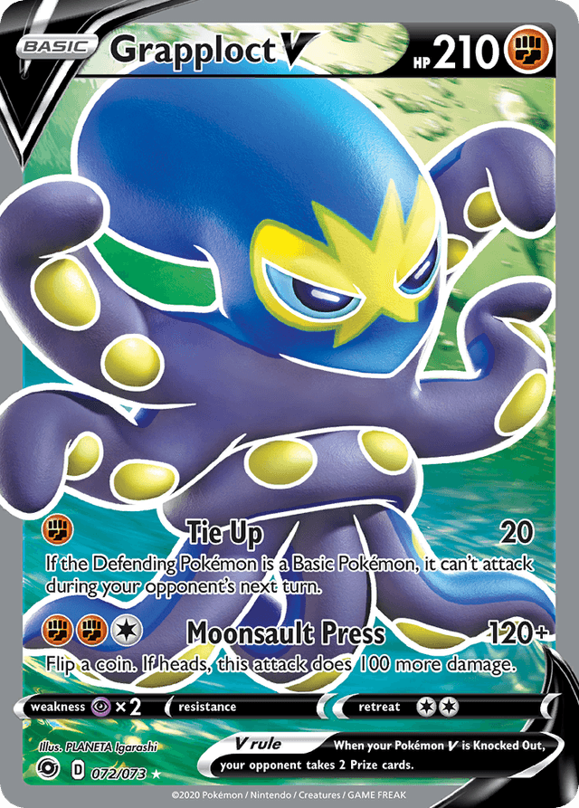 Carta Grapploct V 72/73 do set Champion's Path — Pokémon TCG | Bynx