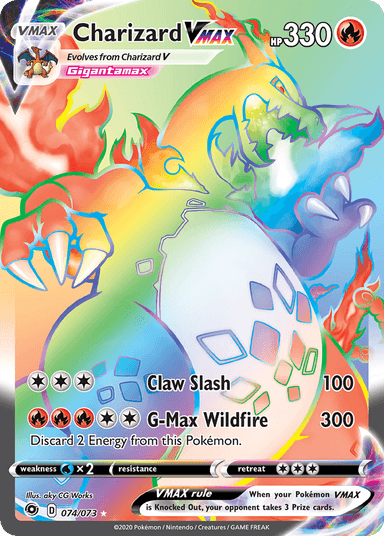 Carta Charizard VMAX 74/73 do set Champion's Path — Pokémon TCG | Bynx
