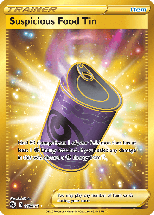 Carta Suspicious Food Tin 80/73 do set Champion's Path — Pokémon TCG | Bynx
