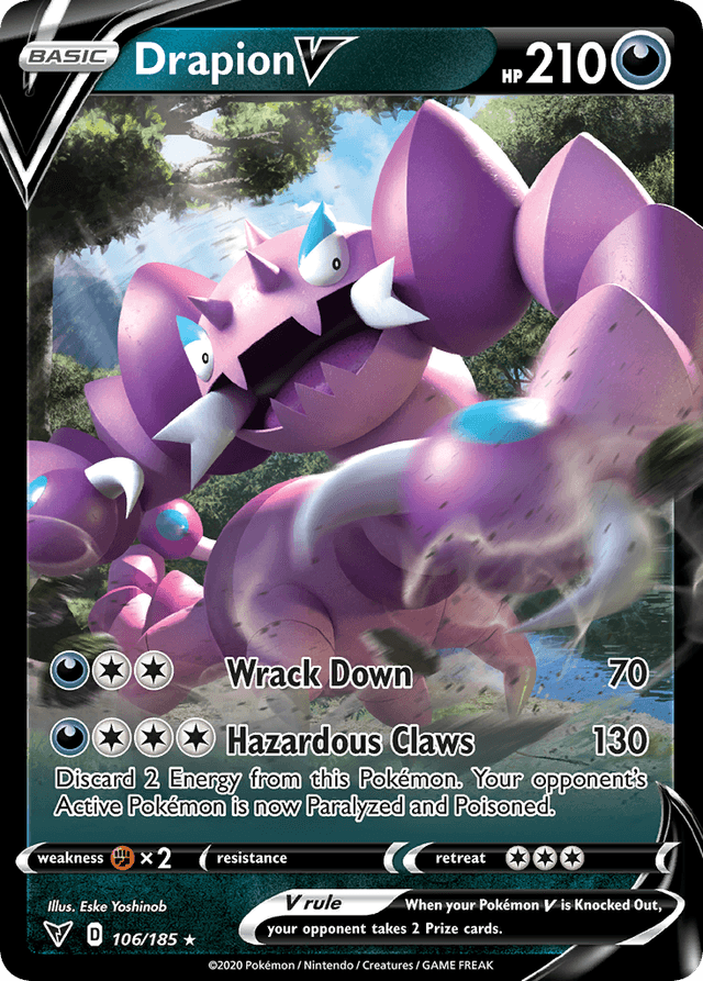 Carta Drapion V 106/185 do set Vivid Voltage — Pokémon TCG | Bynx