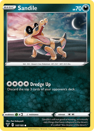 Carta Sandile 107/185 do set Vivid Voltage — Pokémon TCG | Bynx