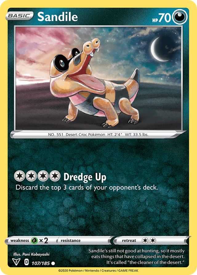Carta Sandile 107/185 do set Vivid Voltage — Pokémon TCG | Bynx
