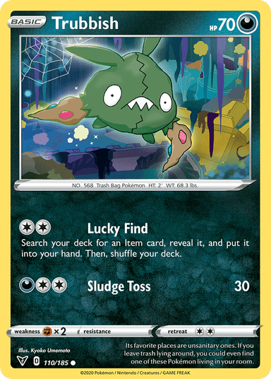 Carta Trubbish 110/185 do set Vivid Voltage — Pokémon TCG | Bynx