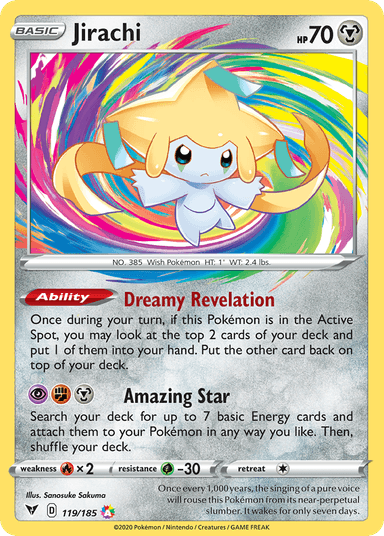 Carta Jirachi 119/185 do set Vivid Voltage — Pokémon TCG | Bynx