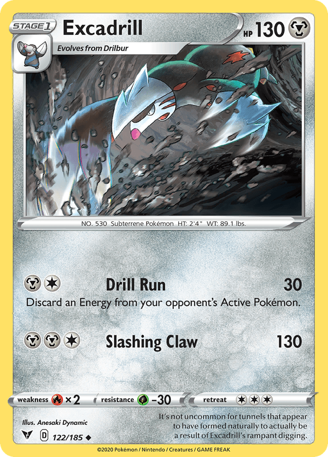 Carta Excadrill 122/185 do set Vivid Voltage — Pokémon TCG | Bynx
