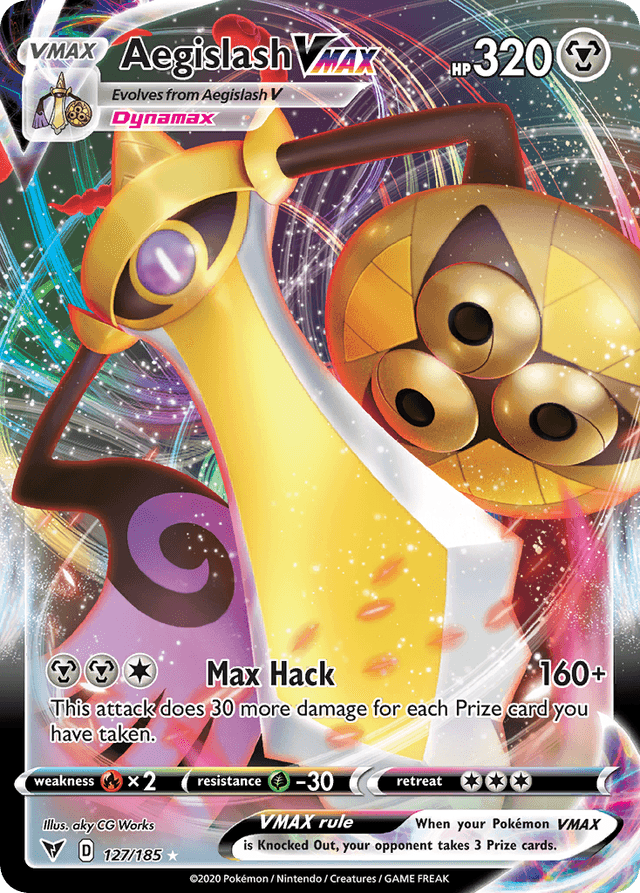 Carta Aegislash VMAX 127/185 do set Vivid Voltage — Pokémon TCG | Bynx