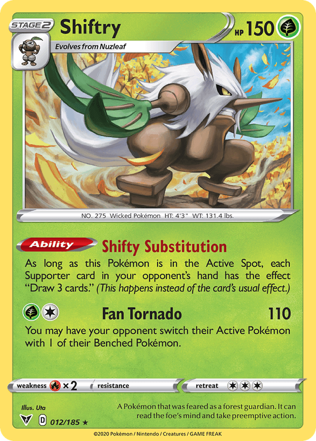 Carta Shiftry 12/185 do set Vivid Voltage — Pokémon TCG | Bynx