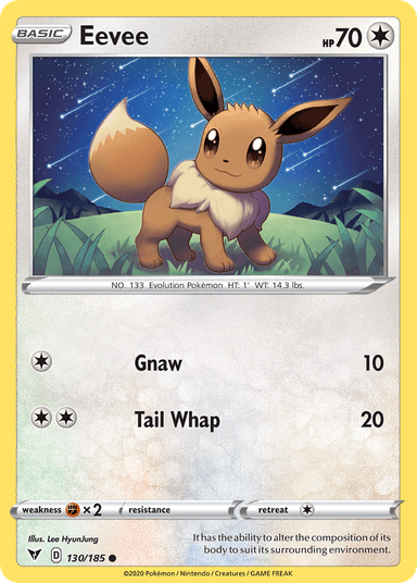 Carta Eevee 130/185 do set Vivid Voltage — Pokémon TCG | Bynx