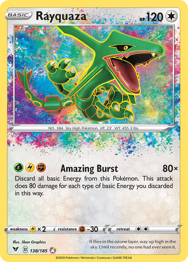 Carta Rayquaza 138/185 do set Vivid Voltage — Pokémon TCG | Bynx