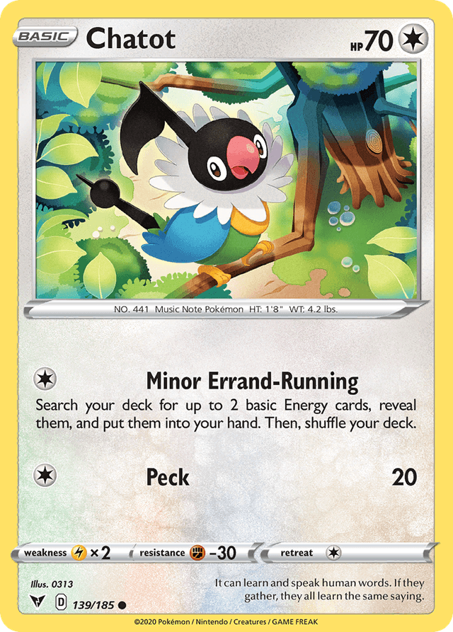 Carta Chatot 139/185 do set Vivid Voltage — Pokémon TCG | Bynx