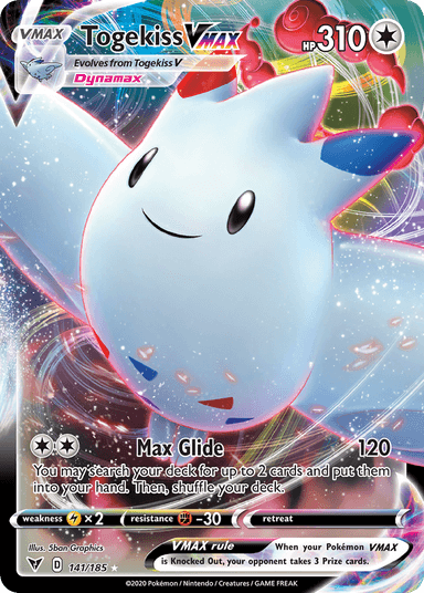 Carta Togekiss VMAX 141/185 do set Vivid Voltage — Pokémon TCG | Bynx