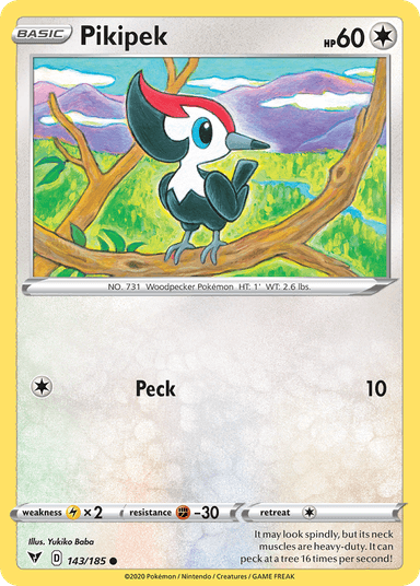 Carta Pikipek 143/185 do set Vivid Voltage — Pokémon TCG | Bynx