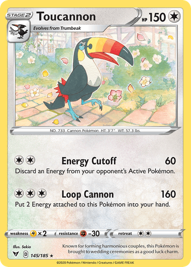 Carta Toucannon 145/185 do set Vivid Voltage — Pokémon TCG | Bynx