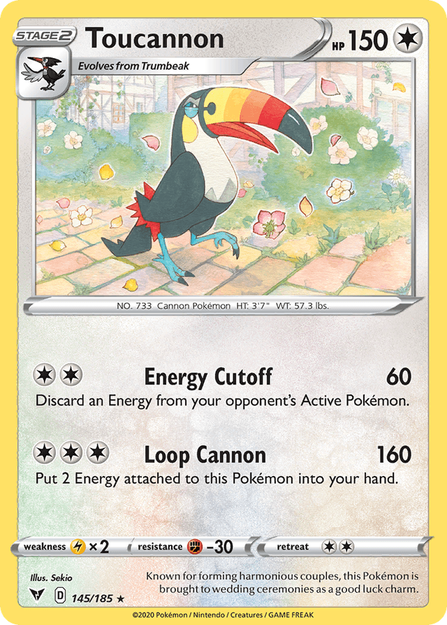 Carta Toucannon 145/185 do set Vivid Voltage — Pokémon TCG | Bynx
