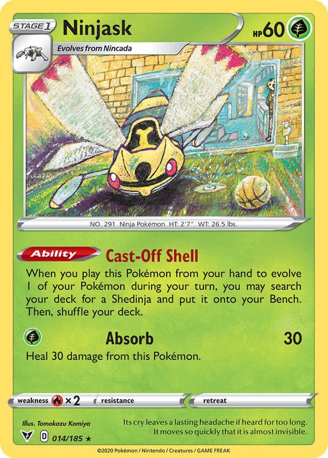Carta Ninjask 14/185 do set Vivid Voltage — Pokémon TCG | Bynx