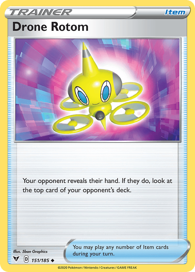 Carta Drone Rotom 151/185 do set Vivid Voltage — Pokémon TCG | Bynx