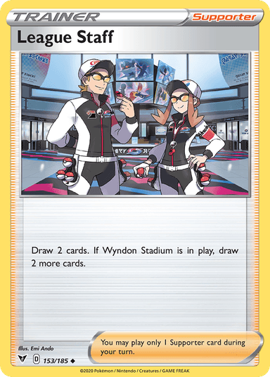 Carta League Staff 153/185 do set Vivid Voltage — Pokémon TCG | Bynx