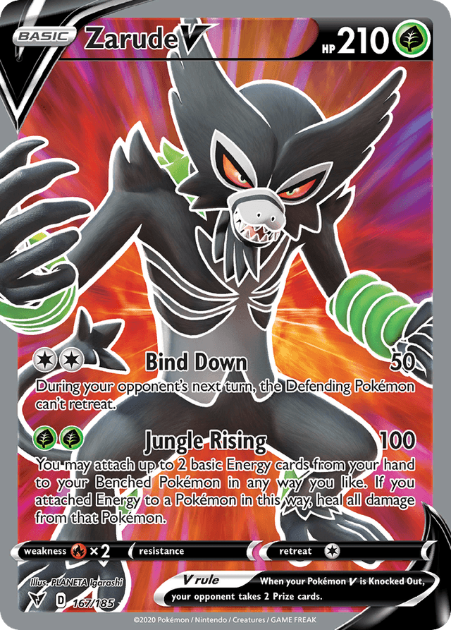 Carta Zarude V 167/185 do set Vivid Voltage — Pokémon TCG | Bynx