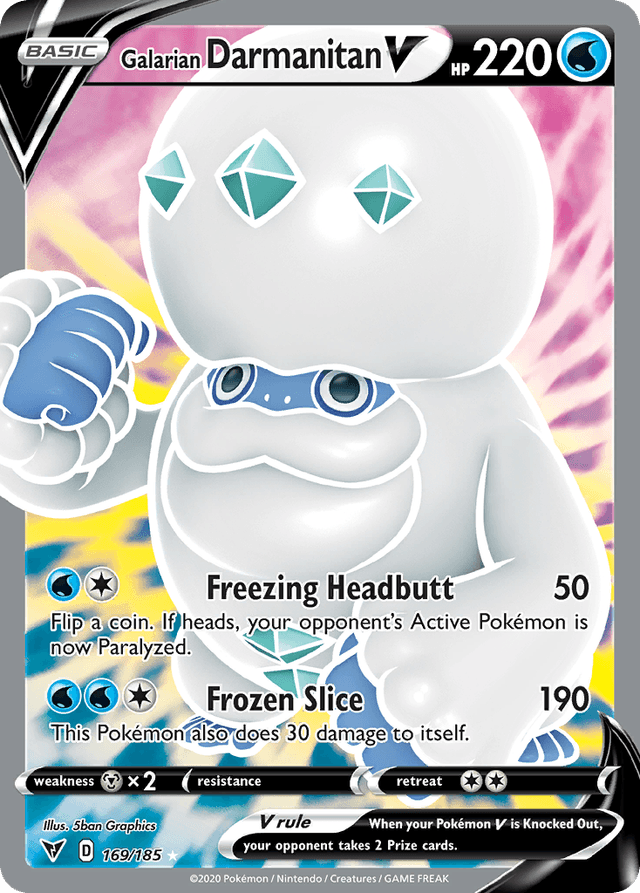 Carta Galarian Darmanitan V 169/185 do set Vivid Voltage — Pokémon TCG | Bynx