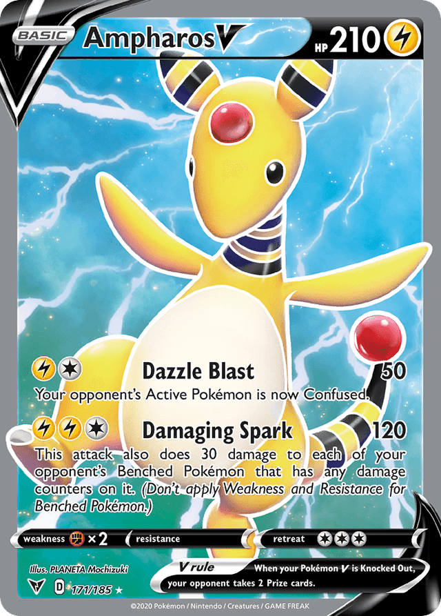 Carta Ampharos V 171/185 do set Vivid Voltage — Pokémon TCG | Bynx