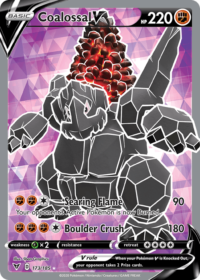 Carta Coalossal V 173/185 do set Vivid Voltage — Pokémon TCG | Bynx
