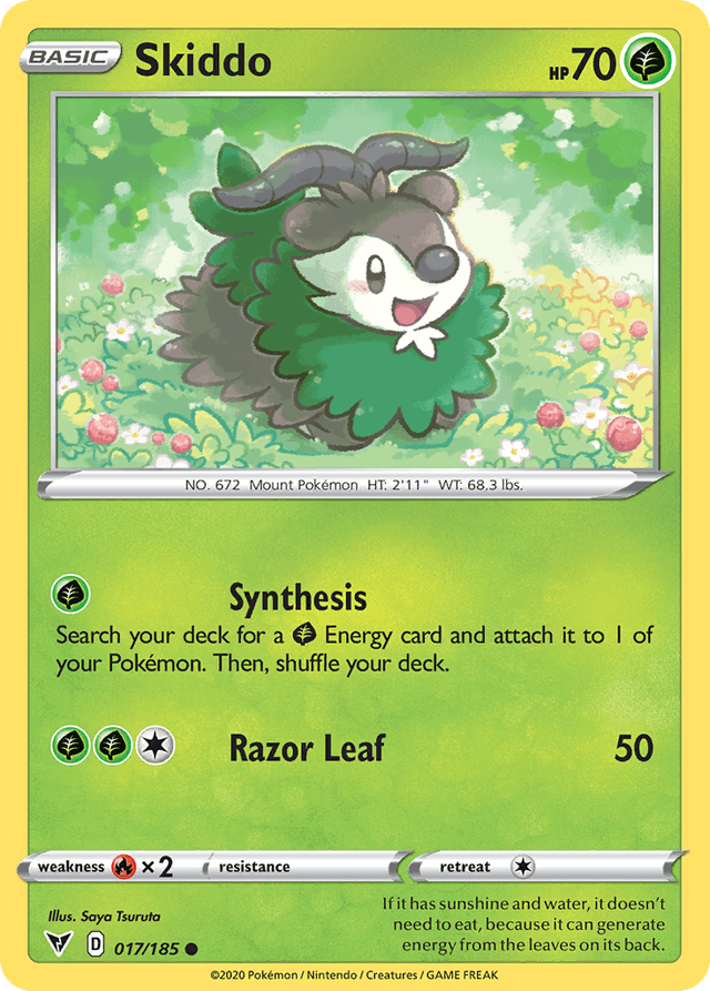 Carta Skiddo 17/185 do set Vivid Voltage — Pokémon TCG | Bynx