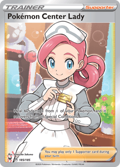 Pokémon Center Lady 185/185 — Vivid Voltage