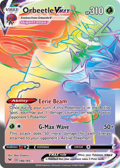 Carta Orbeetle VMAX 186/185 do set Vivid Voltage — Pokémon TCG | Bynx