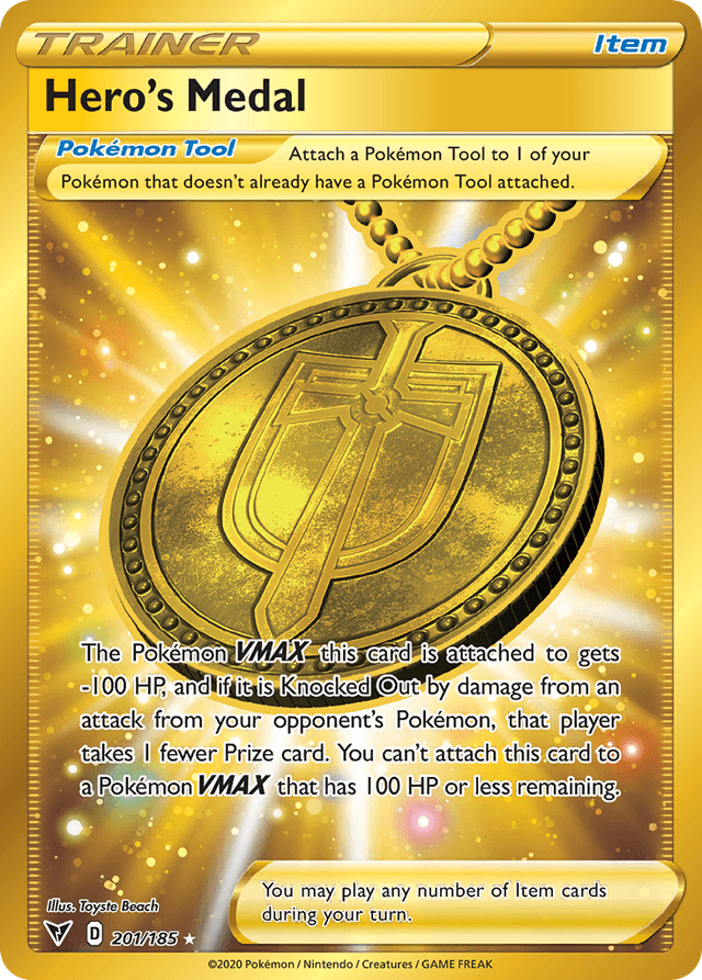 Carta Hero's Medal 201/185 do set Vivid Voltage — Pokémon TCG | Bynx