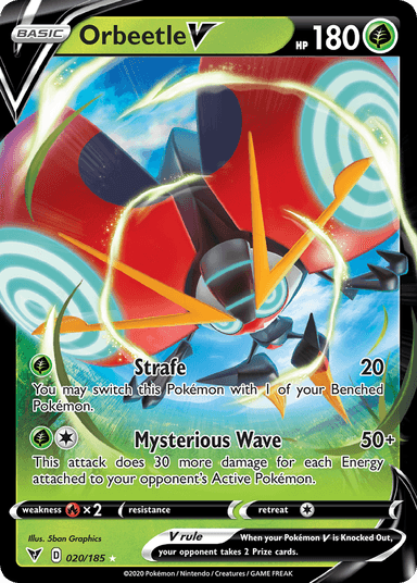 Carta Orbeetle V 20/185 do set Vivid Voltage — Pokémon TCG | Bynx