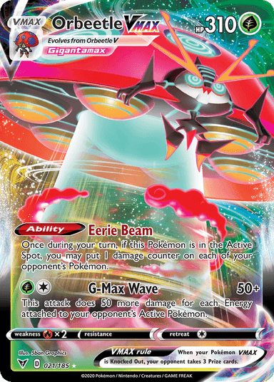 Carta Orbeetle VMAX 21/185 do set Vivid Voltage — Pokémon TCG | Bynx