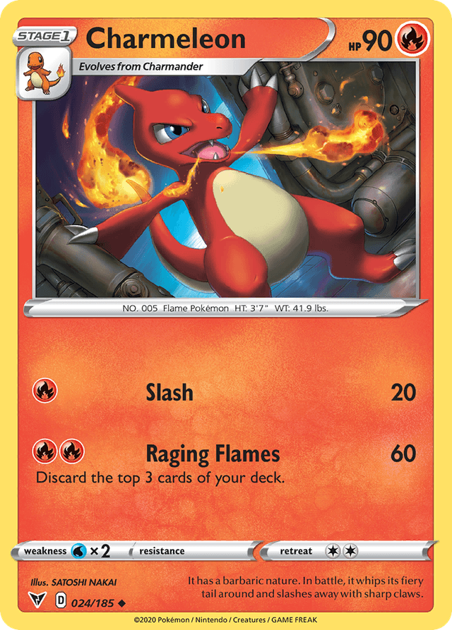 Carta Charmeleon 24/185 do set Vivid Voltage — Pokémon TCG | Bynx