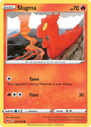 Carta Slugma 27/185 do set Vivid Voltage — Pokémon TCG | Bynx
