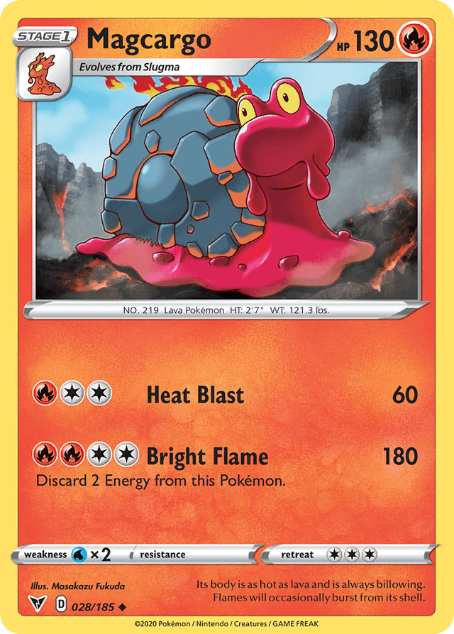 Carta Magcargo 28/185 do set Vivid Voltage — Pokémon TCG | Bynx