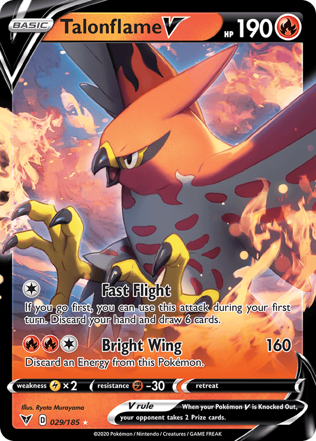 Carta Talonflame V 29/185 do set Vivid Voltage — Pokémon TCG | Bynx